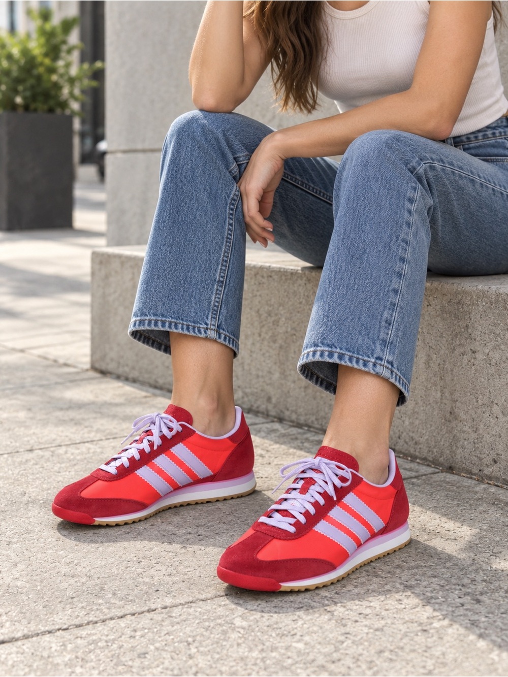adidas SL 72 OG W Solar Red Ice Lavender Sneakers Women’s Size 9 NWT
